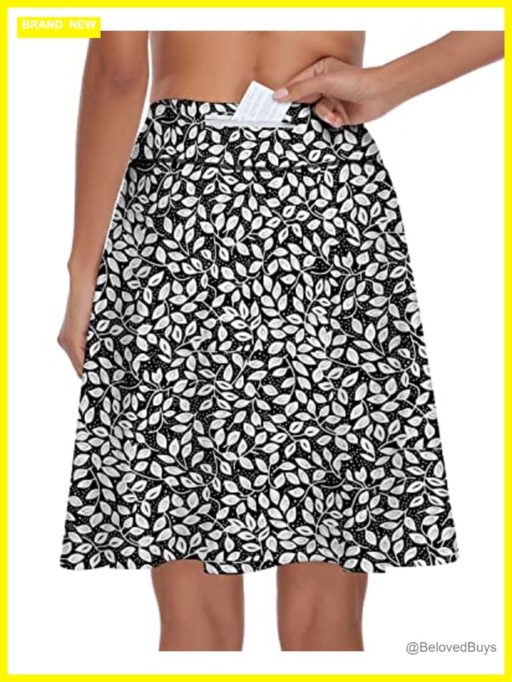 Womens 20" Knee Length Tennis Skort Athletic Golf Skirt Inner Shorts Pockets